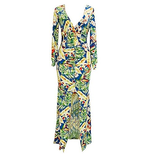 Women's basic sheath dress - flower / Geometry