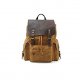 Men bag 15.6 "waterproof canvas backpack travel vintage leather computer backpack