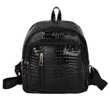 Women bag backpack zipper gold, black, silver