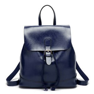 Women fashion backpack shoulder bag blue