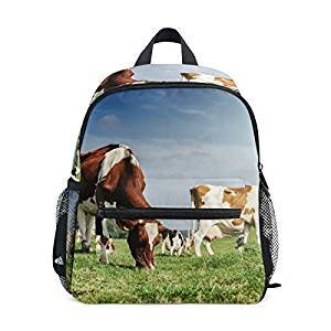 Menu schoolbag backpack girl child cow herd boy school girl