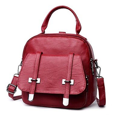 Women bag backpack solid color solid black, purple, red