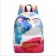 Female pattern rucksack bag, printing, fastener